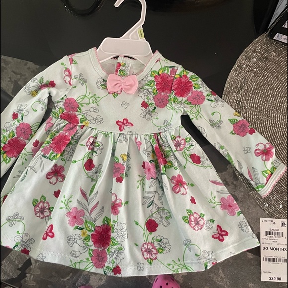 0-3 floral long sleeve dress - Picture 1 of 2